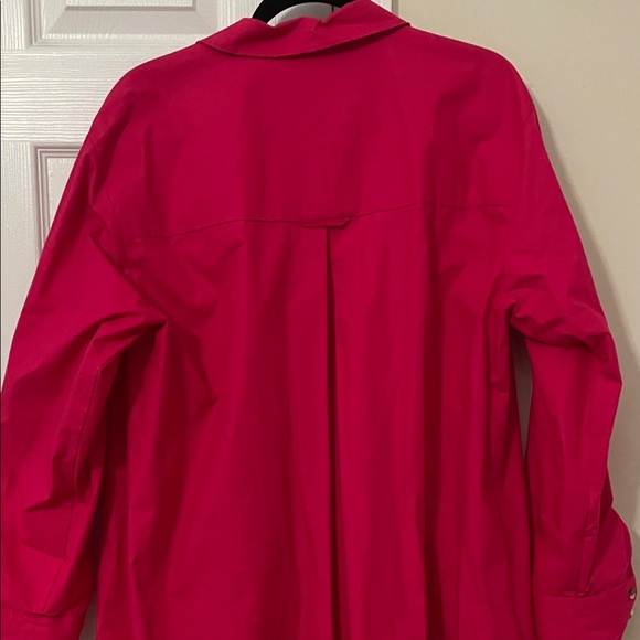 NWOT Maeve by anthropologie Vibrant Pink Button-Up Dress size XL - Picture 9 of 11